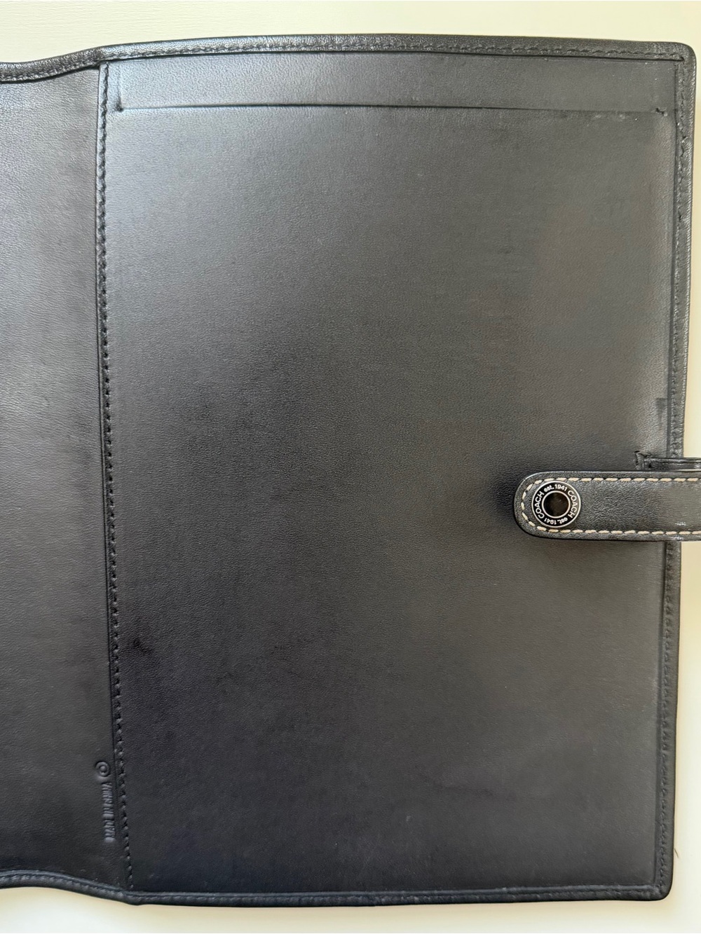 Y2K Coach Black Glove-Tanned Leather Agenda Planner Cover - Picture 5 of 7